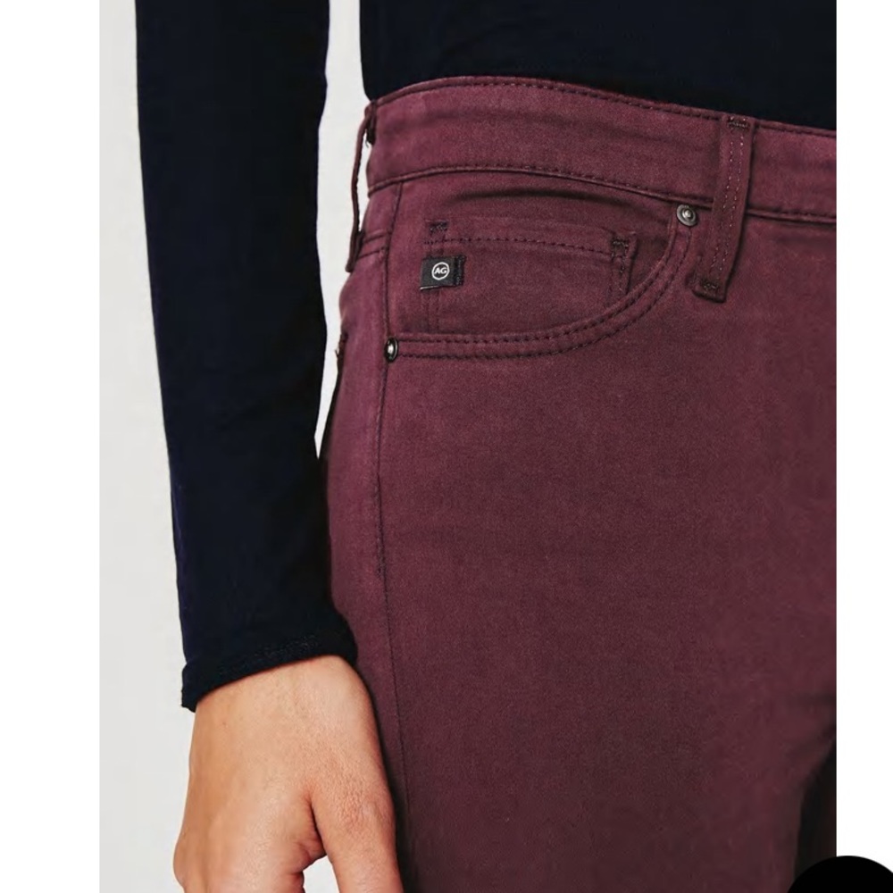 AG STILT LIKE NEW CIGARETTE LEG JEANS IN SOFT PIMA COTTON FABRICATION COLOR PLUM - Picture 5 of 11